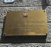Targa cerimonia Graziano Giralucci Giuseppe Mazzola vittime di via Zabarella