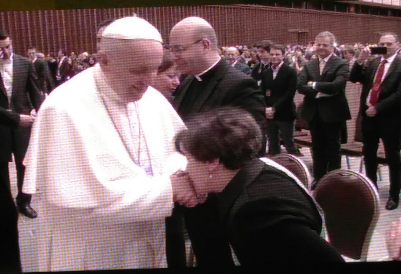 Le assessore Piva e Benciolini con il Barbarigo in udienza dal Papa